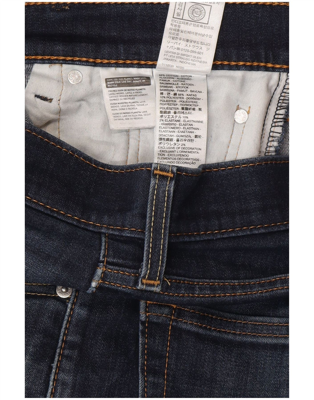 Męskie jeansy Levi's 512 Slim Tapered W30 L30 Niebieskie bawełniane
