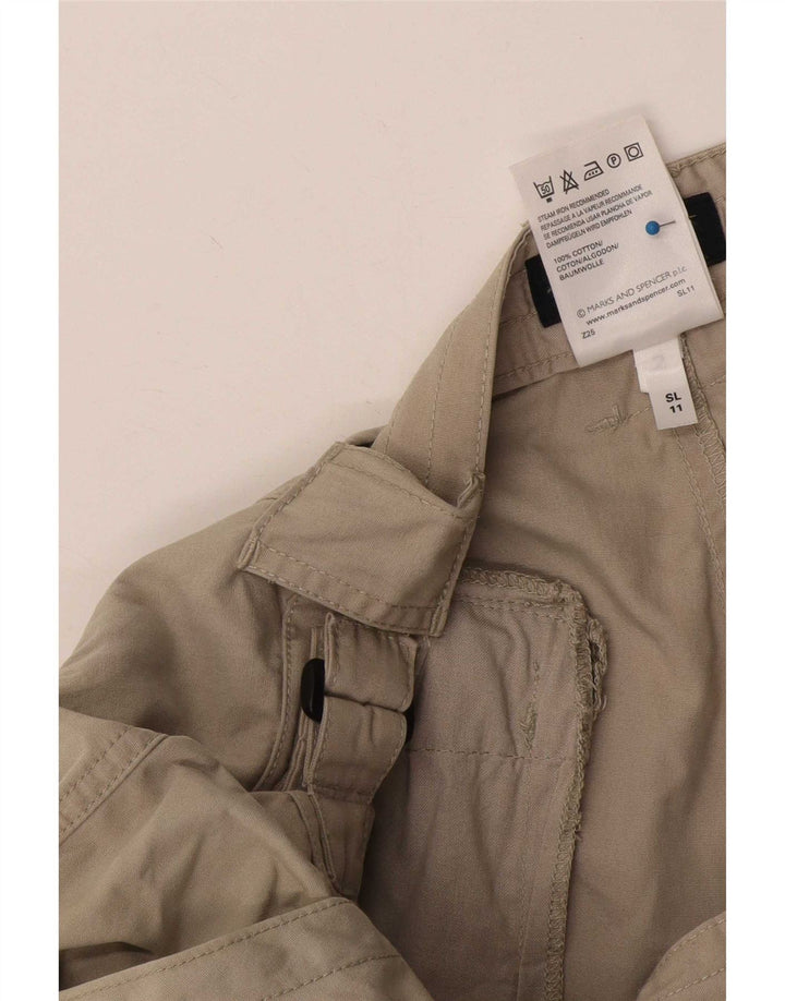 Męskie spodnie cargo Marks & Spencer Blue Harbor, zwężane, W36 L29, beżowe