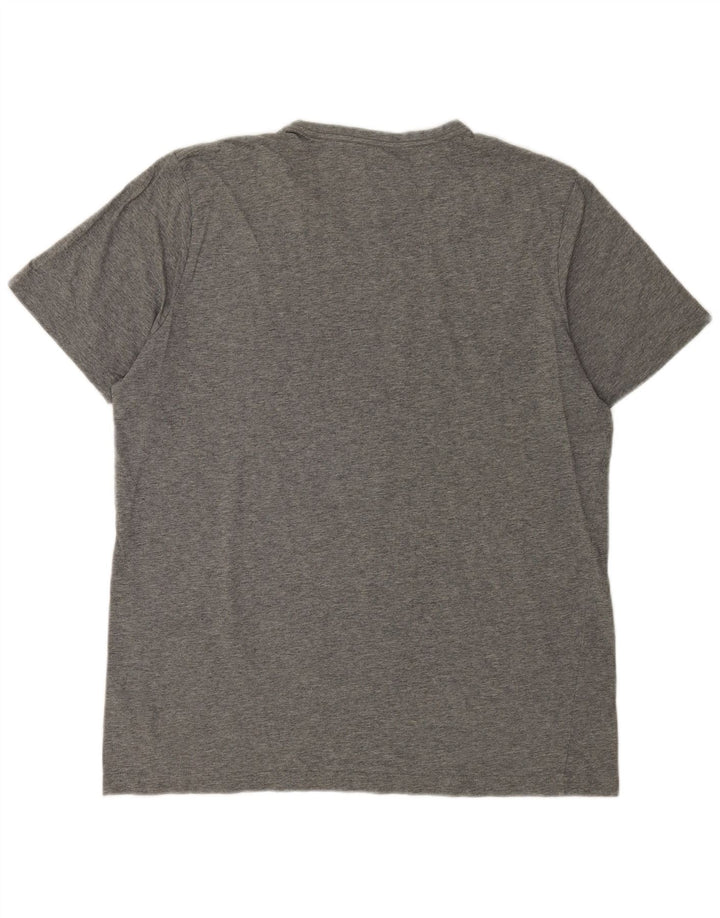 Męski T-shirt Puma z grafiką, duży, szary, z bawełny w plamki