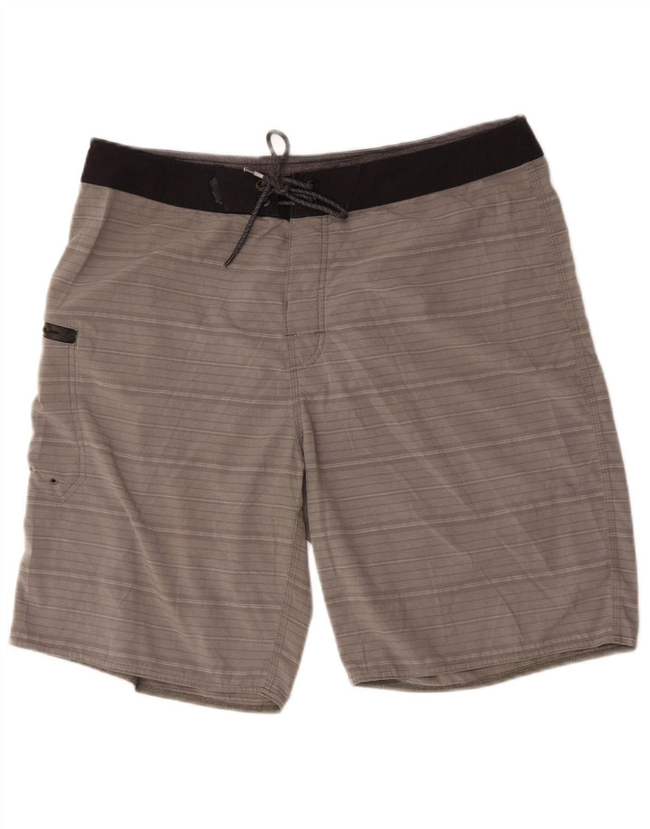 Męskie spodenki kąpielowe Rip Curl, duże, szare, poliestrowe paski
