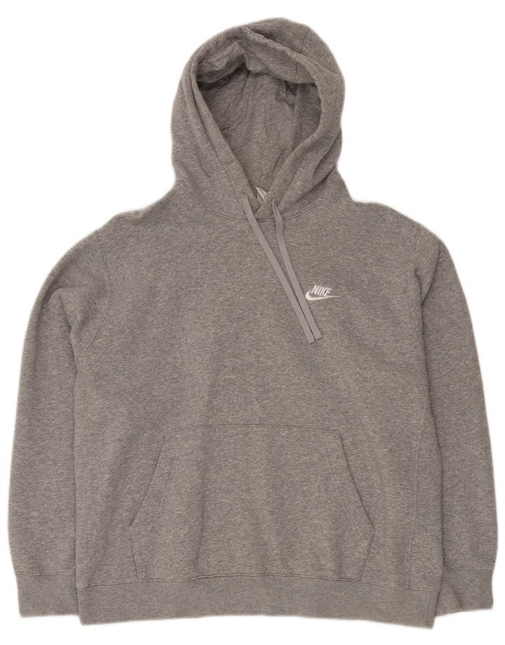 Męski sweter z kapturem NIKE, duży, szary, bawełniany