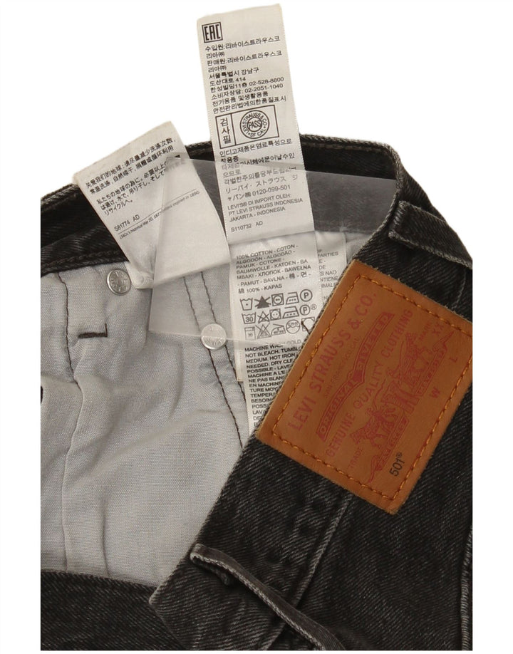 Damskie dżinsy Levi's 501 Straight W25 L26 Szara bawełna