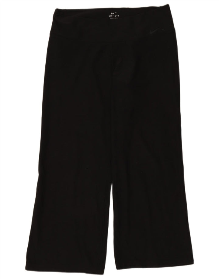 Damskie spodnie dresowe NIKE Dri Fit UK 16, duże, czarne, poliestrowe