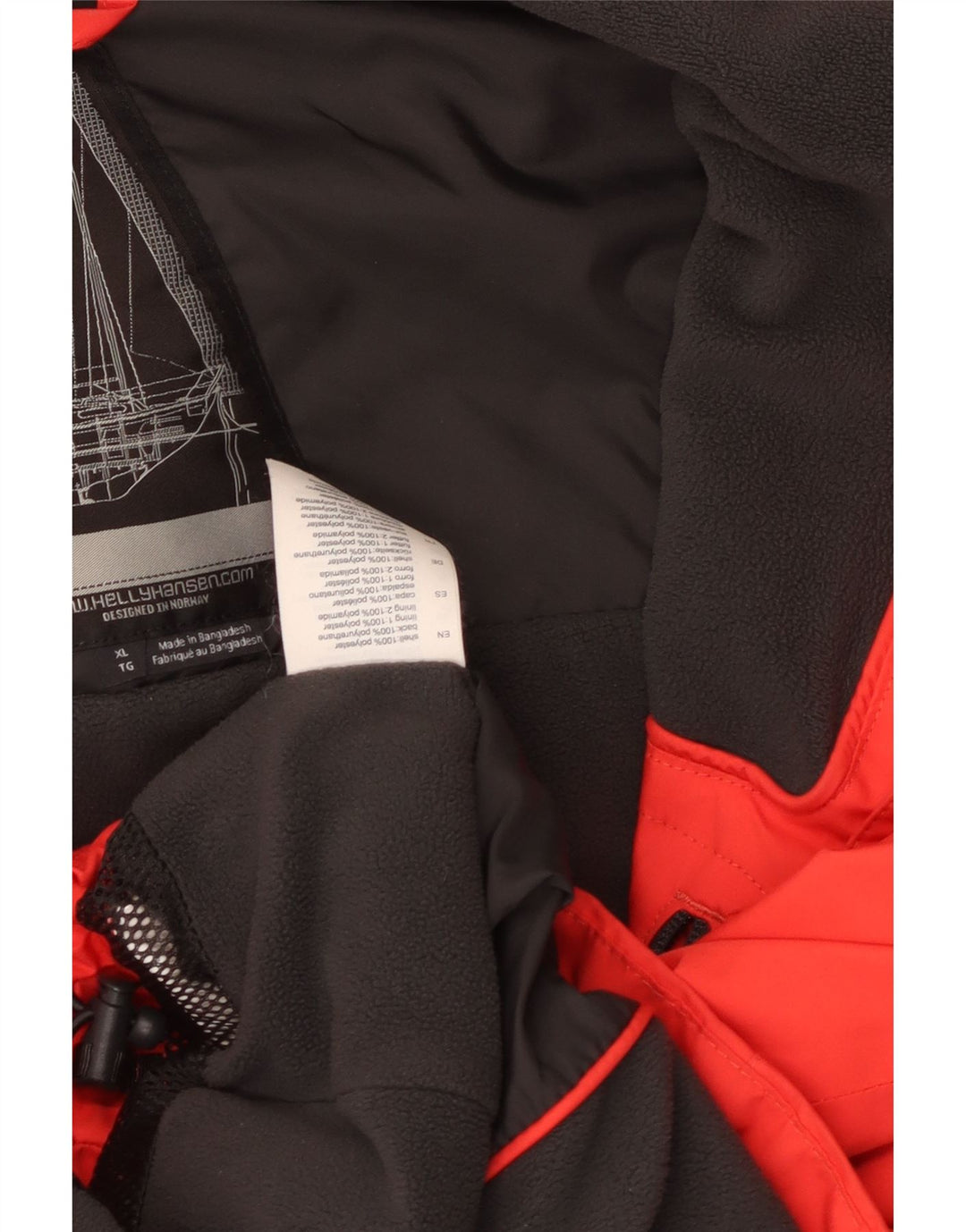 Chłopięca kurtka wiatrówka Helly Hansen z grafiką 13-14 lat XL, czerwona, poliester