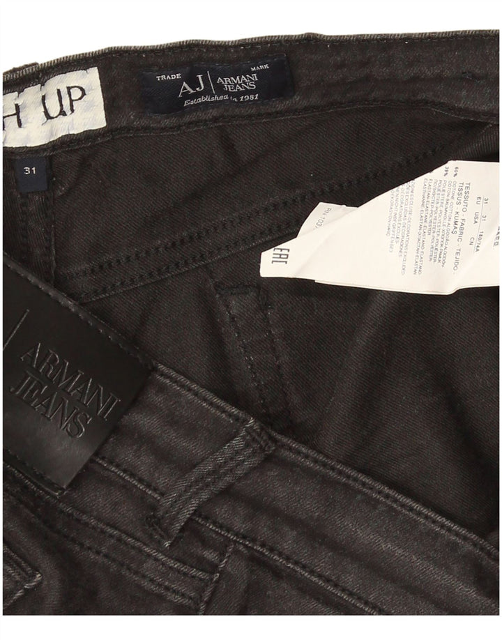 Damskie spodenki jeansowe Armani W31 Średnia czarna bawełna
