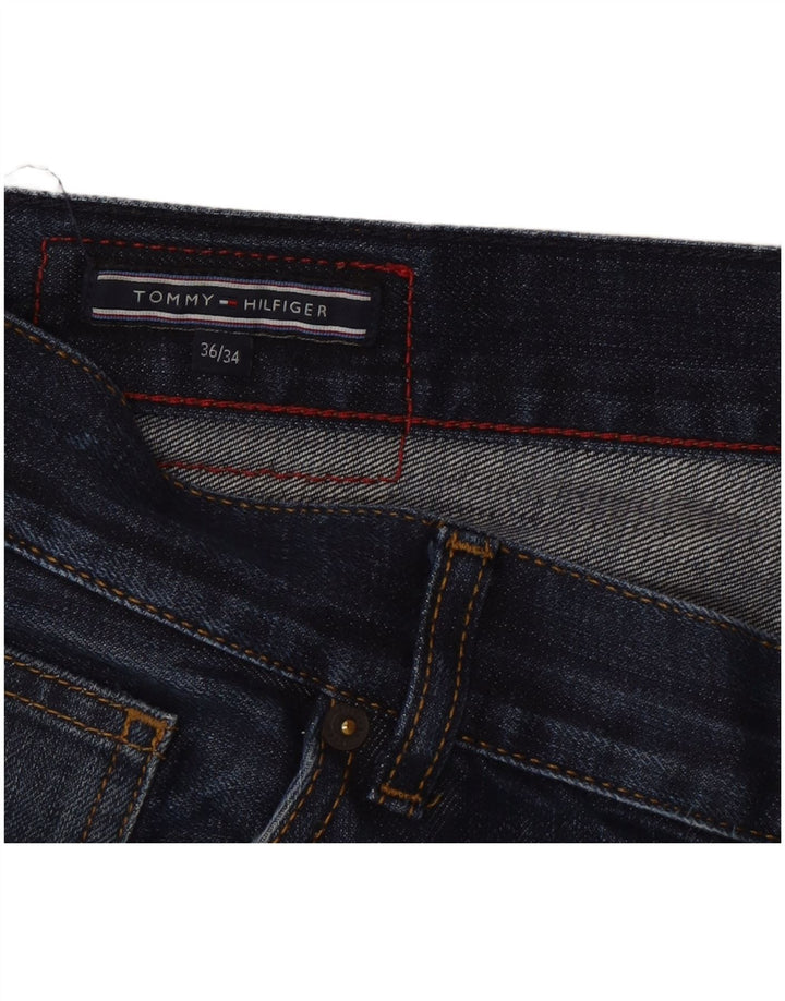Męskie jeansy slim fit Tommy Hilfiger W36 L24 Granatowa bawełna