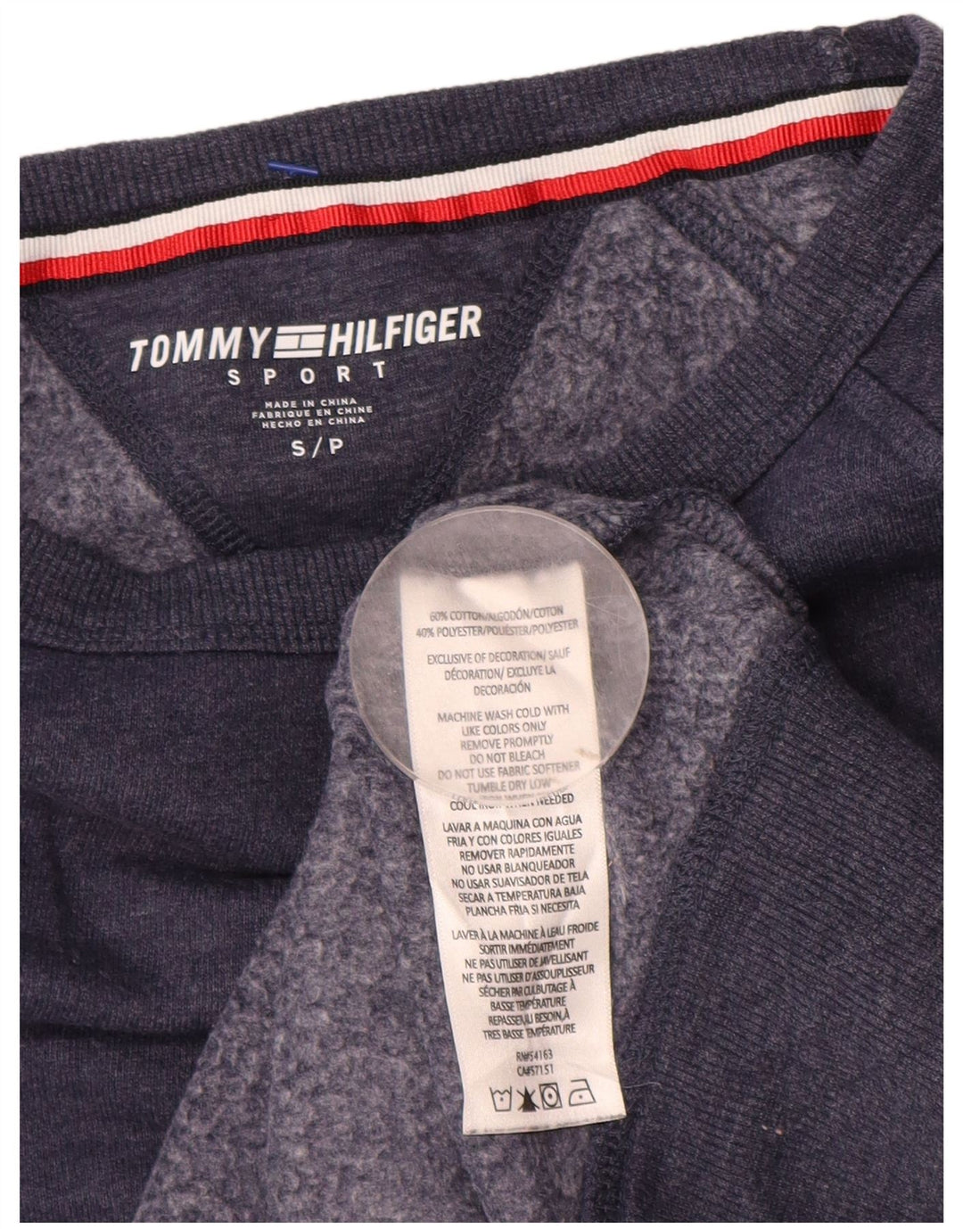 Damski sweter oversize TOMMY HILFIGER UK 10, mały, granatowy
