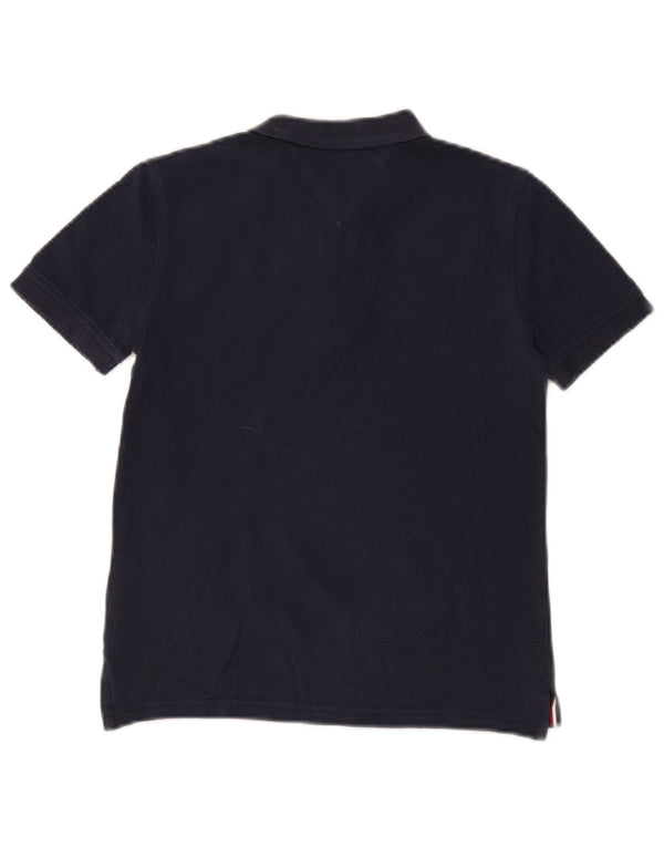 Chłopięca koszulka polo Tommy Hilfiger z grafiką 9-10 lat, granatowa, z blokami kolorów