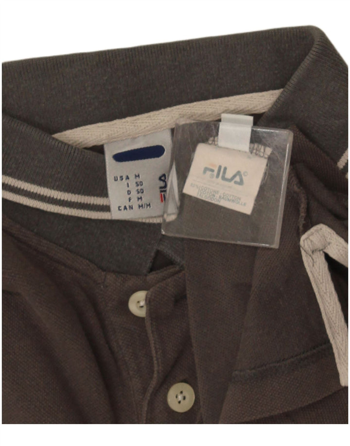 Męska koszulka polo Fila, średnioszara, bawełniana
