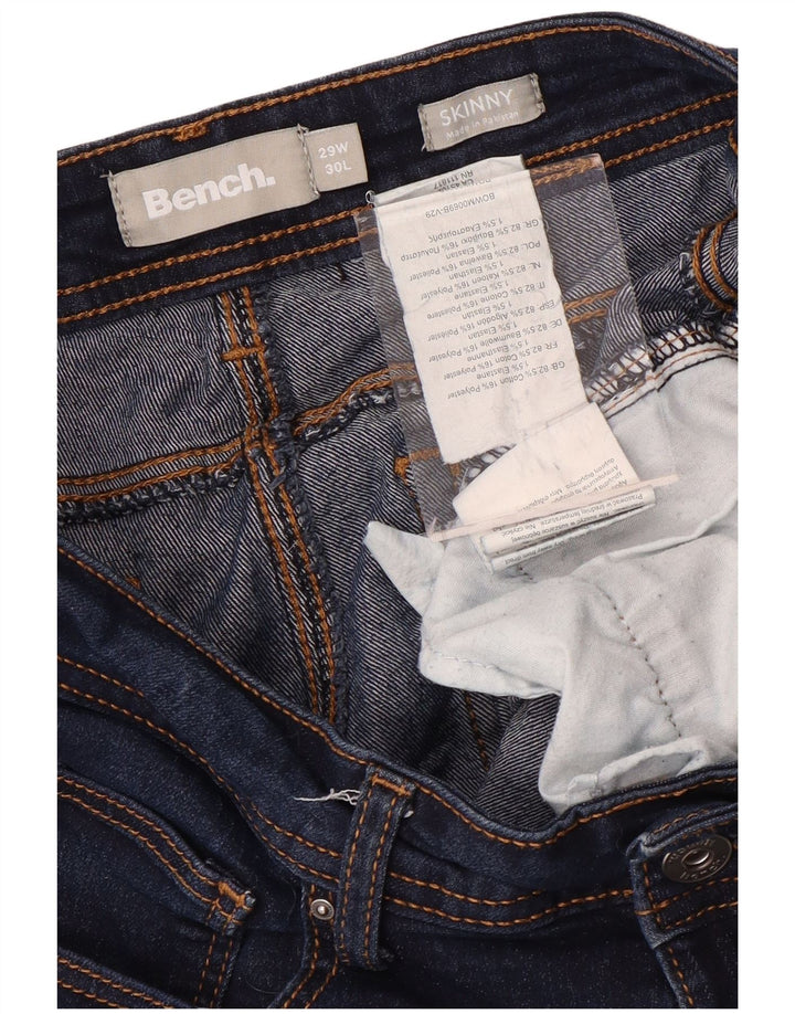 Damskie jeansy skinny BENCH W29 L30 Granatowa bawełna