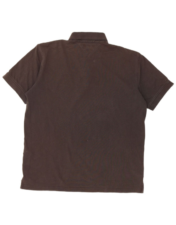 Męska koszulka polo o regularnym kroju Tommy Hilfiger XL, czarna, bawełniana