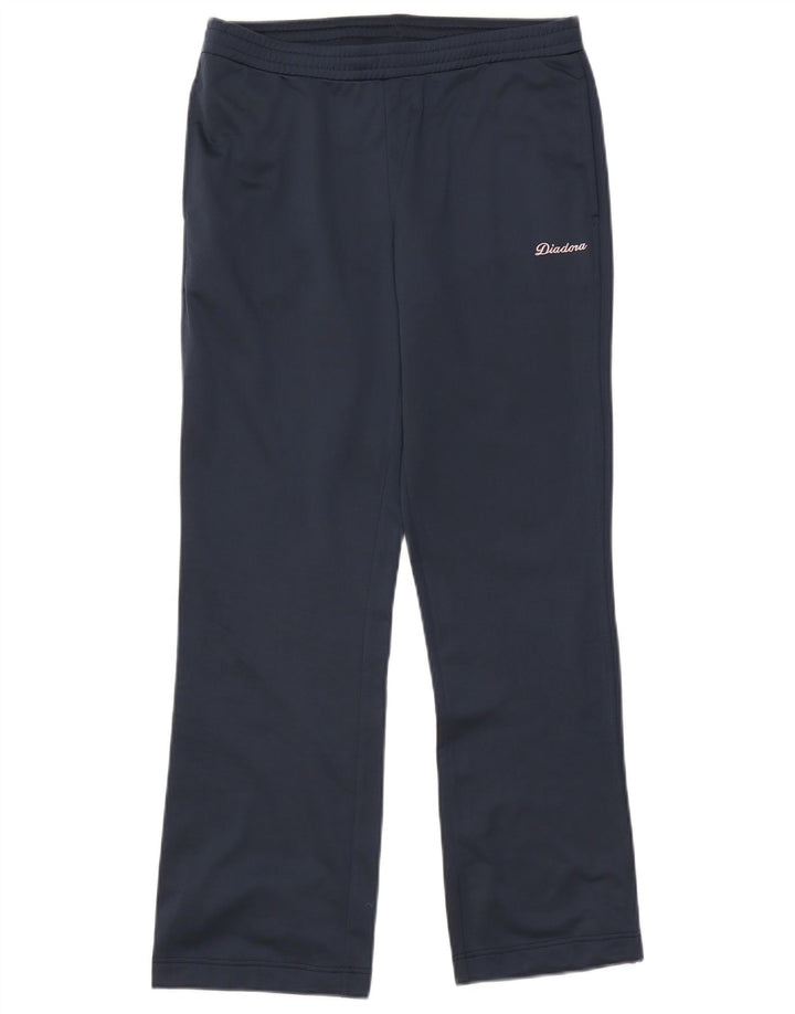 Damskie spodnie dresowe Diadora UK 10, małe, granatowe, poliestrowe