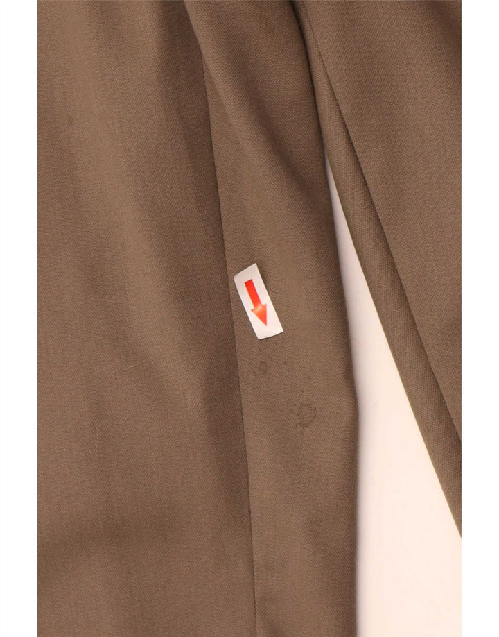 Męskie proste spodnie garniturowe Calvin Klein W40 L32 Beżowa wełna