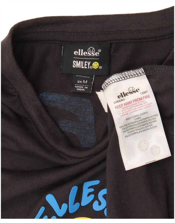 Męski T-shirt z grafiką Ellesse, średni czarny poliester