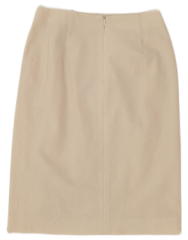 Gianfranco Ferre Womens Pencil Skirt UK 10 Small W27  Off White Polyester