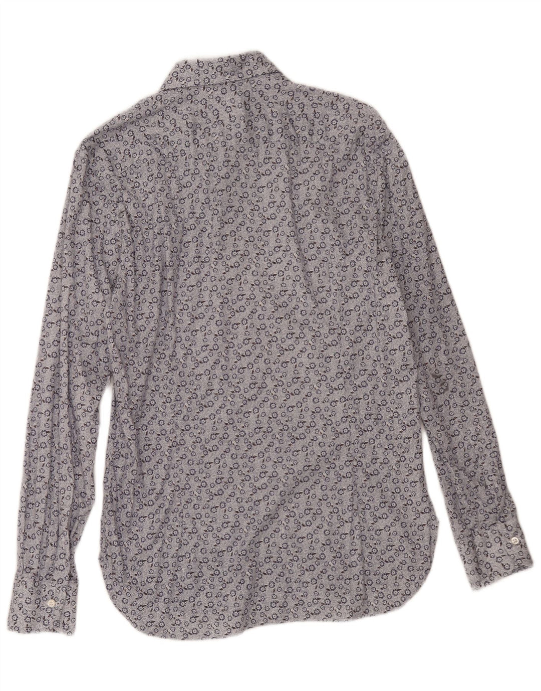Koszula męska w stylu vintage, średnio niebieska w kwiaty