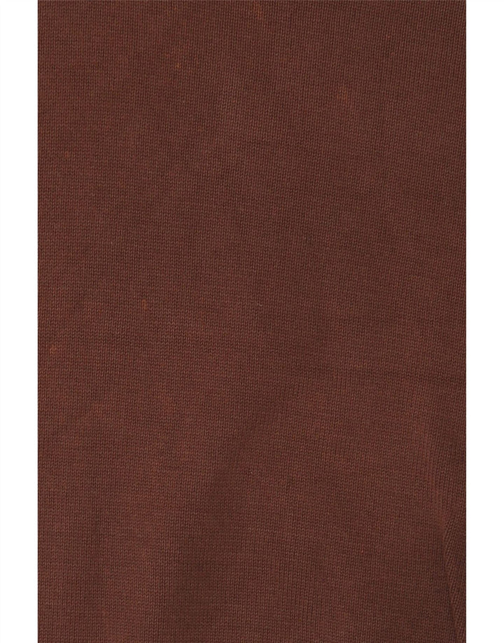 Męski sweter Zara z dekoltem w kształcie litery V, XL, brązowy, bawełniany