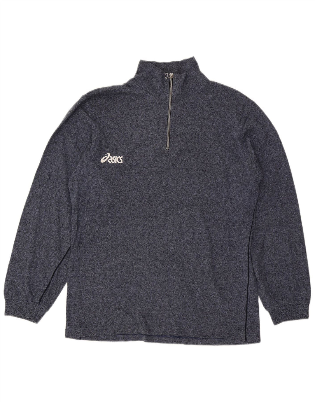 Męska bluza z kapturem i zamkiem błyskawicznym Asics, duża, granatowa, nakrapiana
