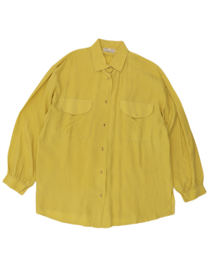 Koszula damska Vintage IT 48 XL Żółty jedwab