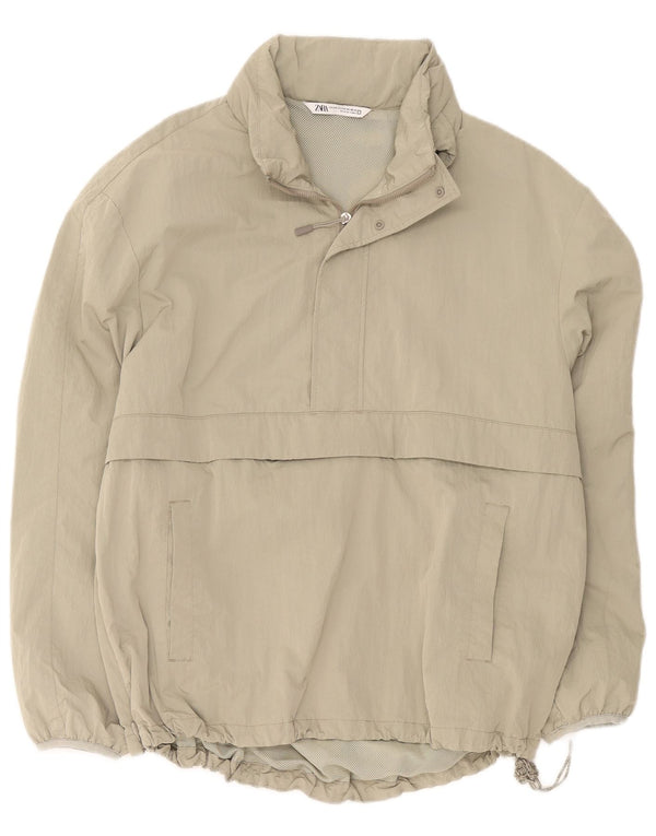 Męska kurtka Anorak o luźnym kroju Zara UK 36, mała, khaki, poliester