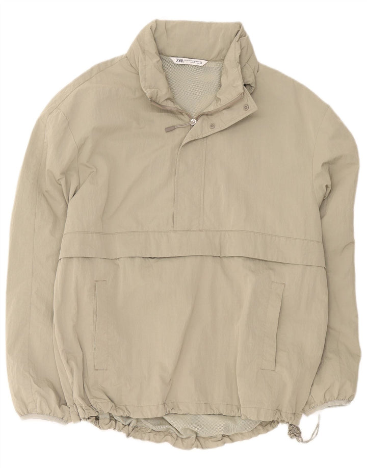 Męska kurtka Anorak o luźnym kroju Zara UK 36, mała, khaki, poliester