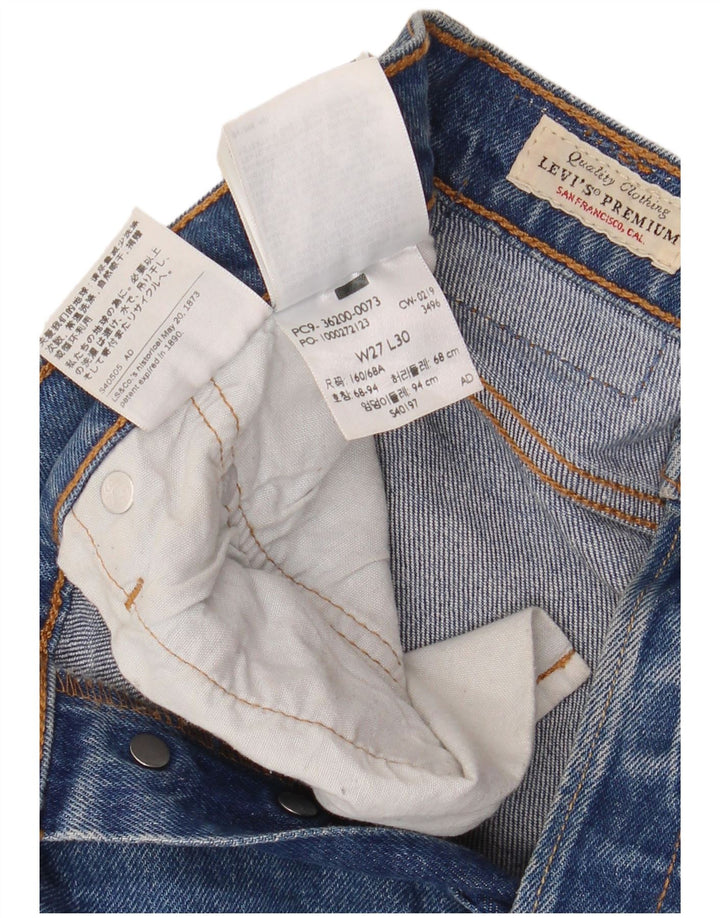 Męskie jeansy LEVI'S 501 Straight W27 L30 Niebieskie bawełniane