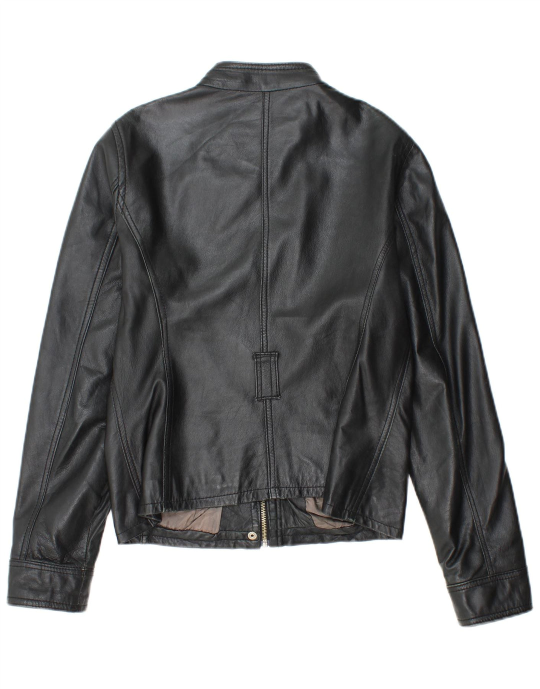 Kurtka skórzana damska SANDRO FERRONE UK 14, duża czarna skóra