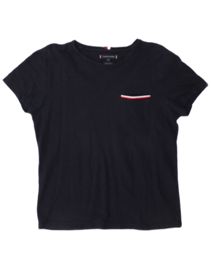 T-shirt męski Tommy Hilfiger Top, średni, granatowy, bawełniany