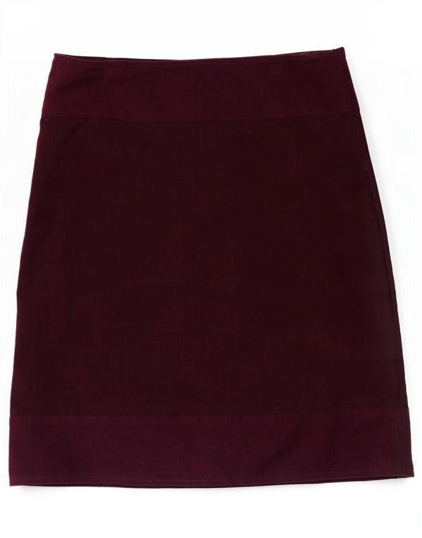 Damska spódnica sztruksowa Weird Fish UK 12 Medium W34 Burgundowa bawełna