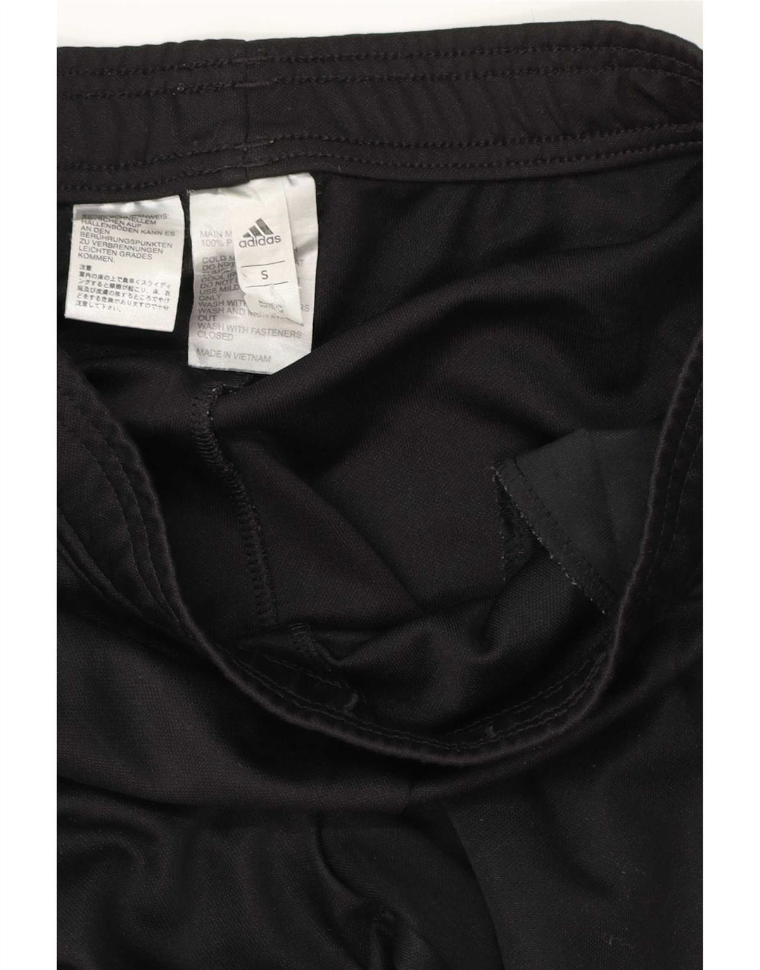 Męskie spodnie dresowe Adidas, małe, czarne, poliestrowe