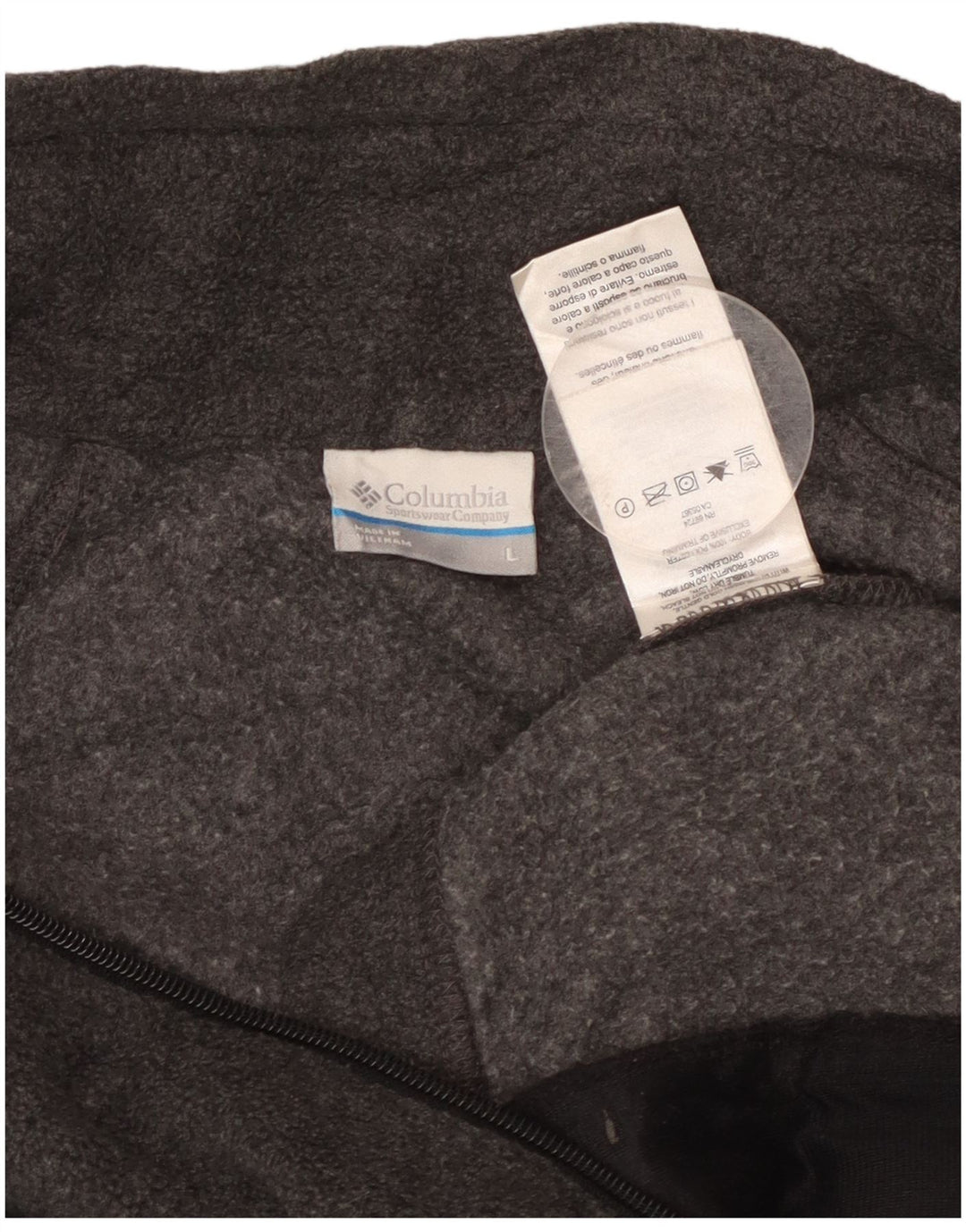 COLUMBIA Mens Fleece Jacket UK 40 Large Grey Polyester