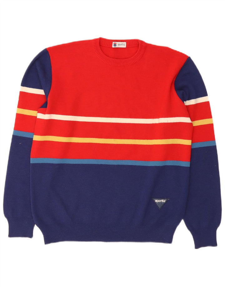 Sportful Męski sweter z okrągłym dekoltem, duży, czerwony kolor