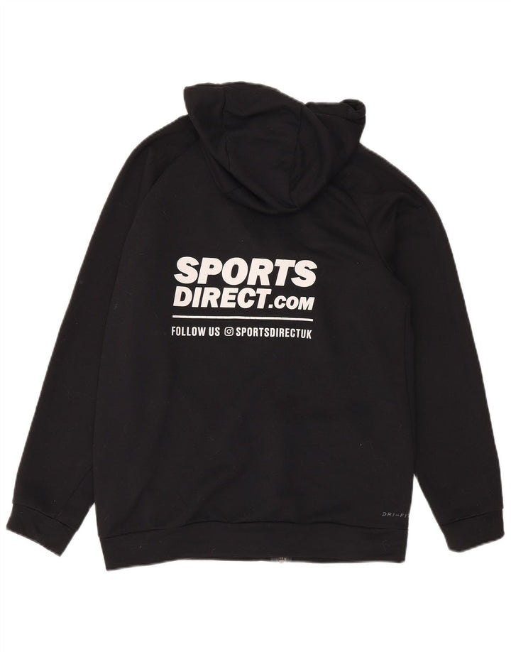Męski sweter z kapturem i zamkiem błyskawicznym Nike Dri Fit, mały, czarny poliester