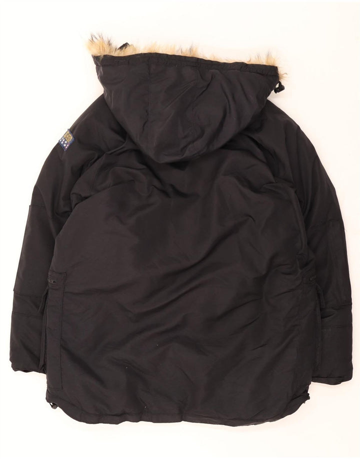 Męska ocieplana kurtka z kapturem Woolrich UK 42 XL, czarny nylon