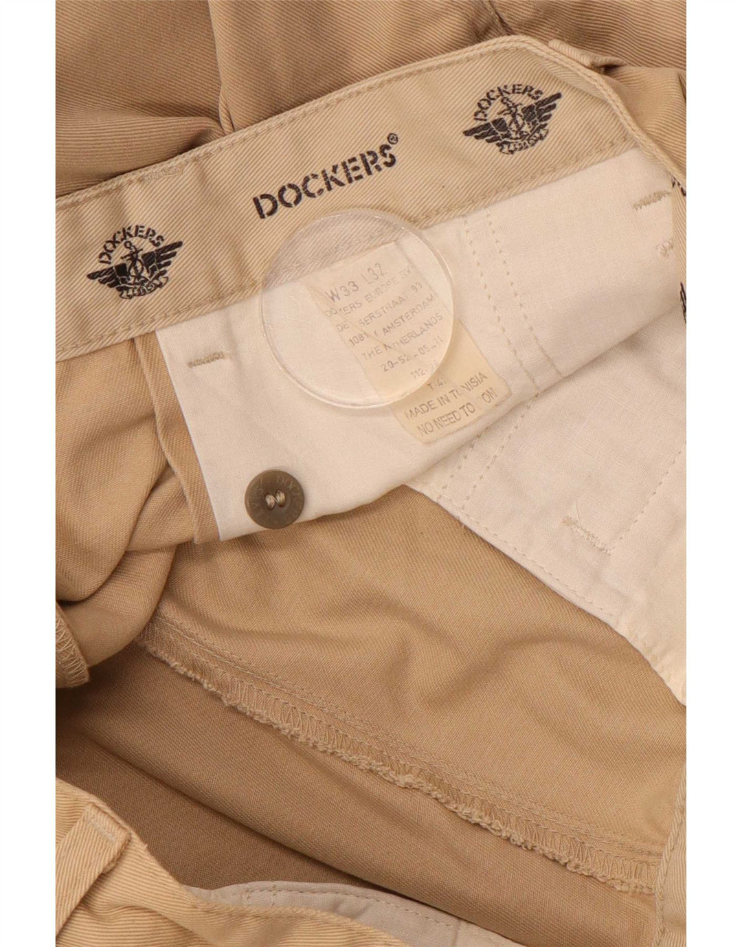 Spodnie męskie Dockers Pegged Chino W33 L29 Beżowe