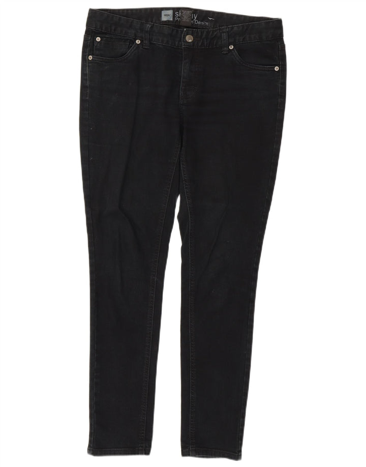 Damskie jeansy skinny Mossimo z niską talią US 8 Medium W34 L30 Szara bawełna