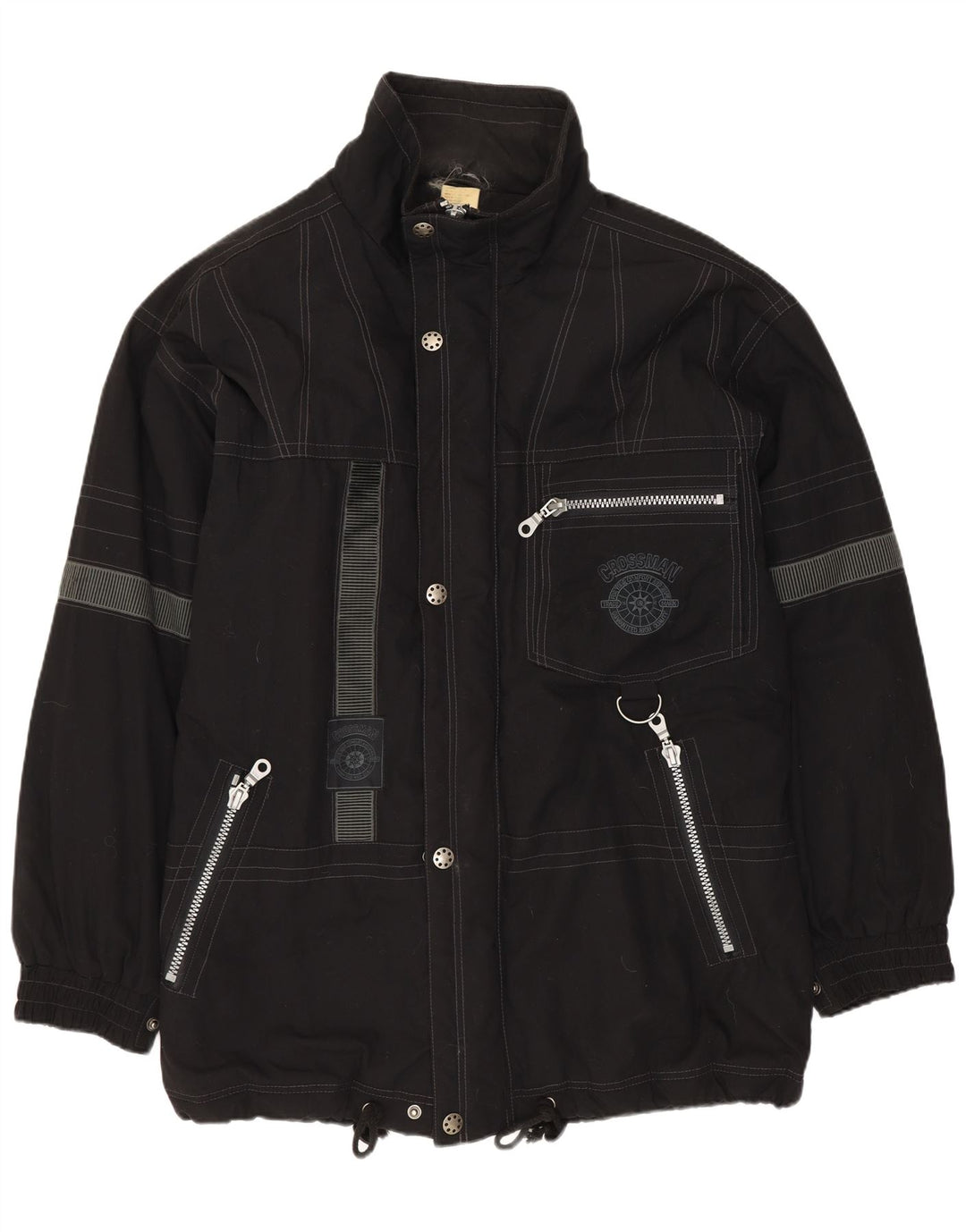 Męska kurtka wiatrówka VINTAGE UK 42 XL, czarny poliester