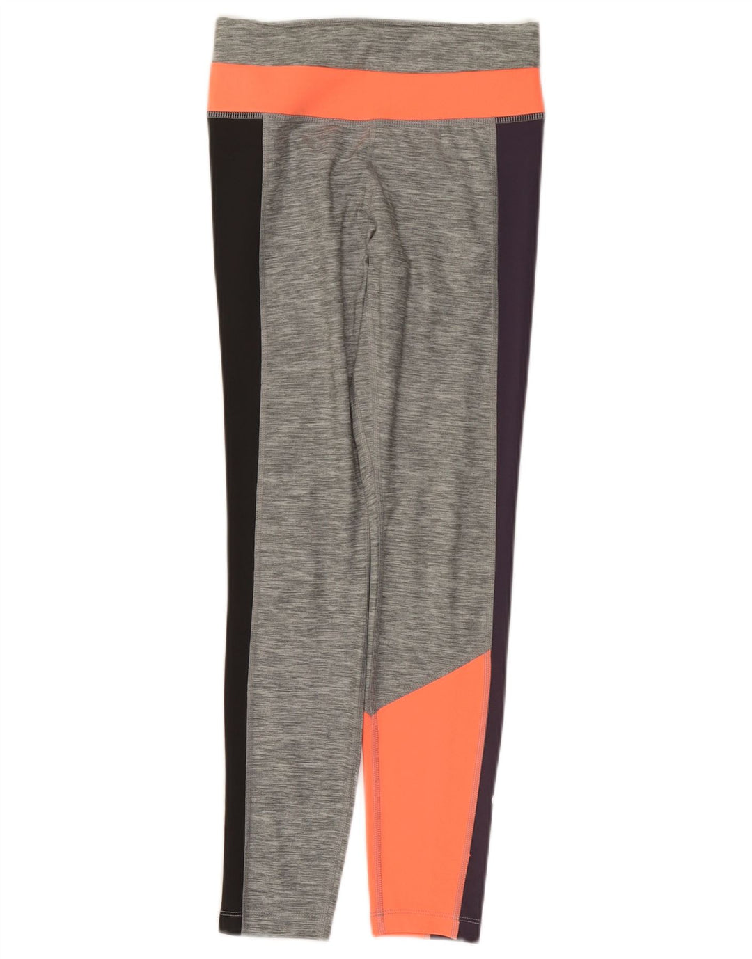 Damskie legginsy Nike Dri Fit UK 10, małe, szare, z blokami kolorów, poliestrowe