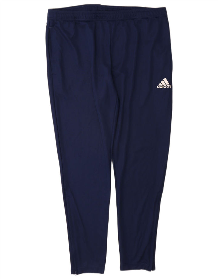 Męskie spodnie dresowe Adidas Aeroready XL granatowe, poliestrowe