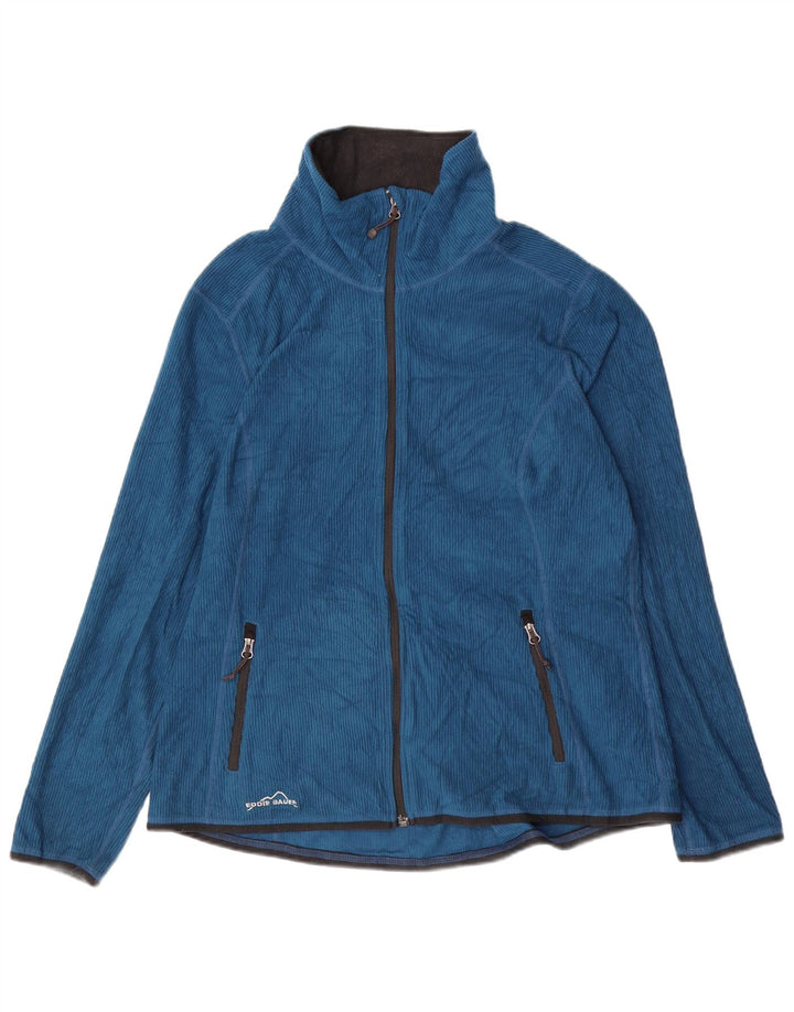 Damska kurtka polarowa EDDIE BAUER UK 18 XL, niebieska, poliestrowa