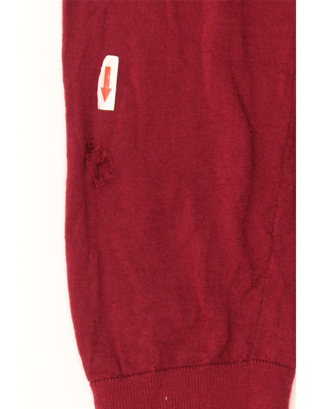 MARKS & SPENCER Męski sweter z dekoltem w kształcie litery V, 2XL, czerwona wełna merynosów