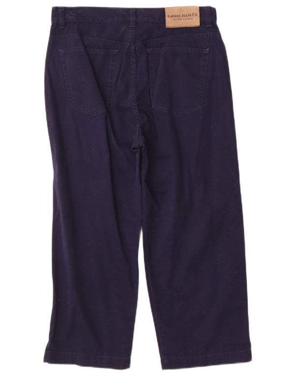 Damskie spodnie Capri z wysokim stanem Ralph Lauren US 6 Medium W28 L21 Granatowe