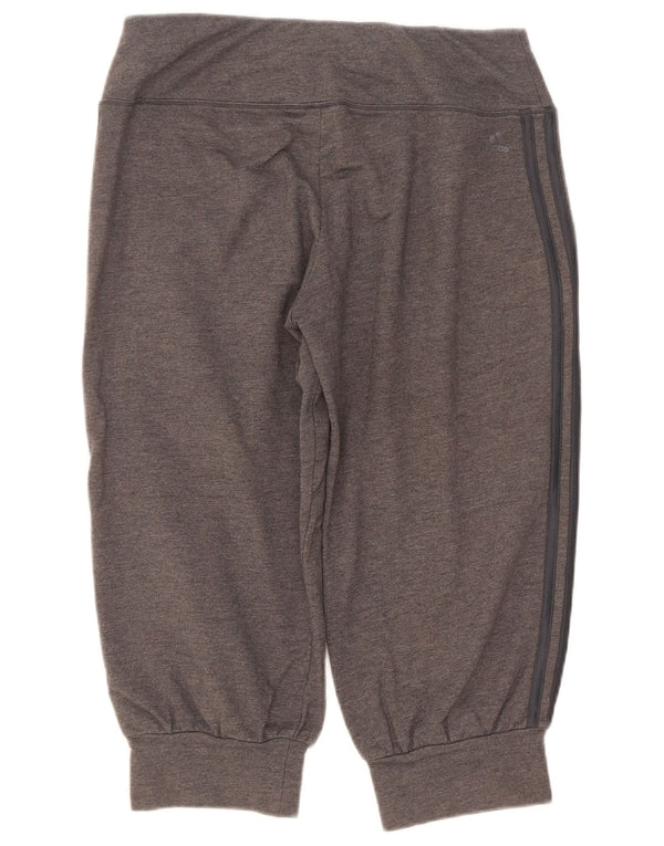 Damskie spodnie dresowe Adidas Capri Joggers UK 12 Średnioszare bawełniane