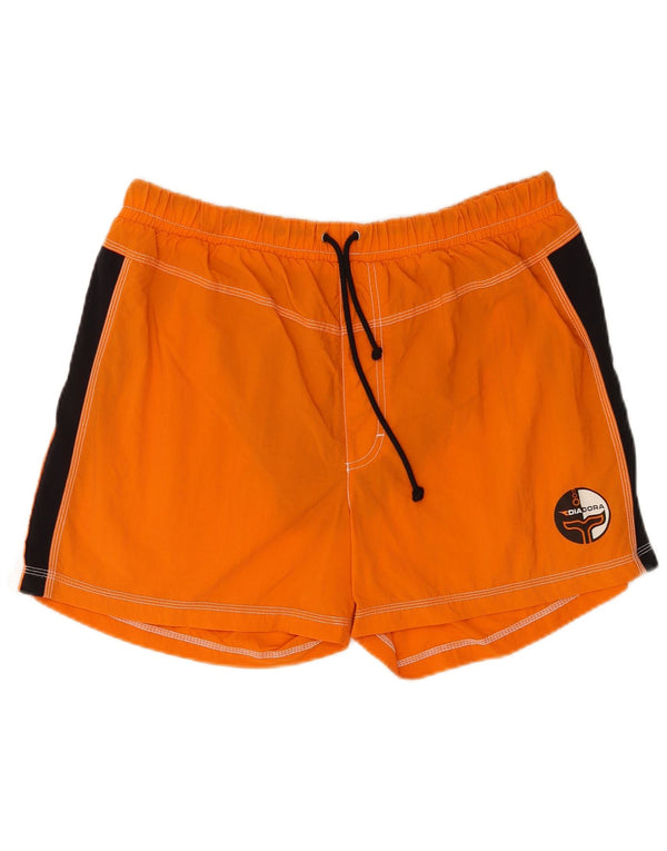Męskie spodenki kąpielowe Diadora 2XL Pomarańczowy poliamid z blokami kolorów