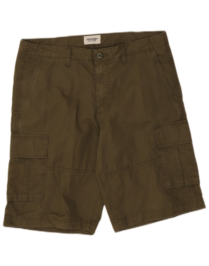 Męskie spodenki cargo Jack & Jones, średnie W34, bawełna khaki