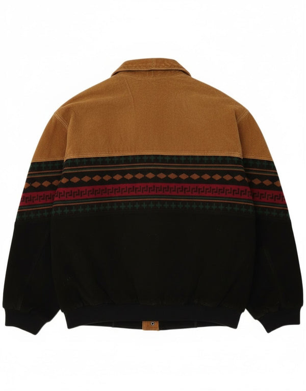 L'Homme Moderne Męska kurtka wiatrówka Bomber UK 40 Large Brown Aztec