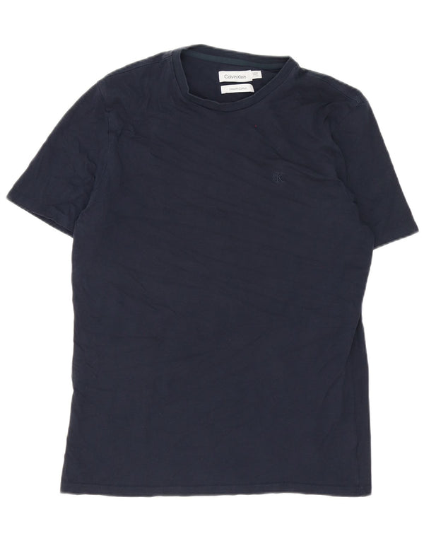 T-shirt męski Calvin Klein, mały, granatowy, bawełniany