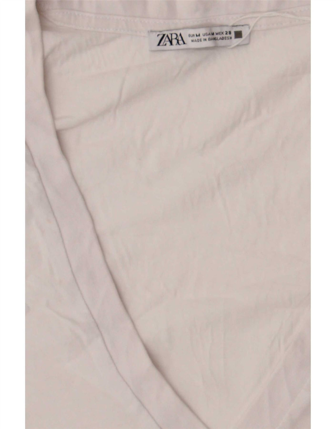 T-shirt damski Zara Top UK 14 Średni biały