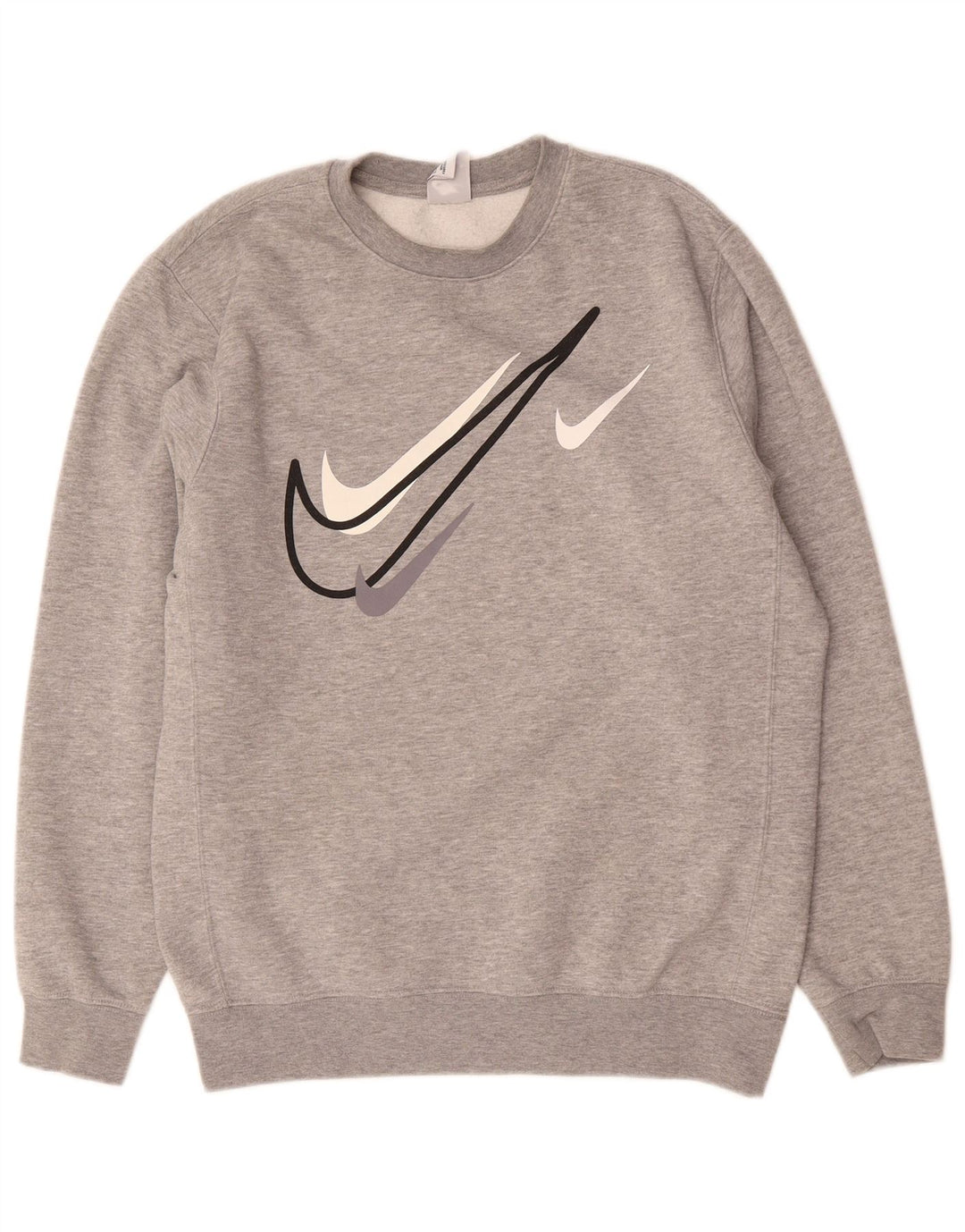 Męski sweter z grafiką Nike, średnioszary, bawełniany