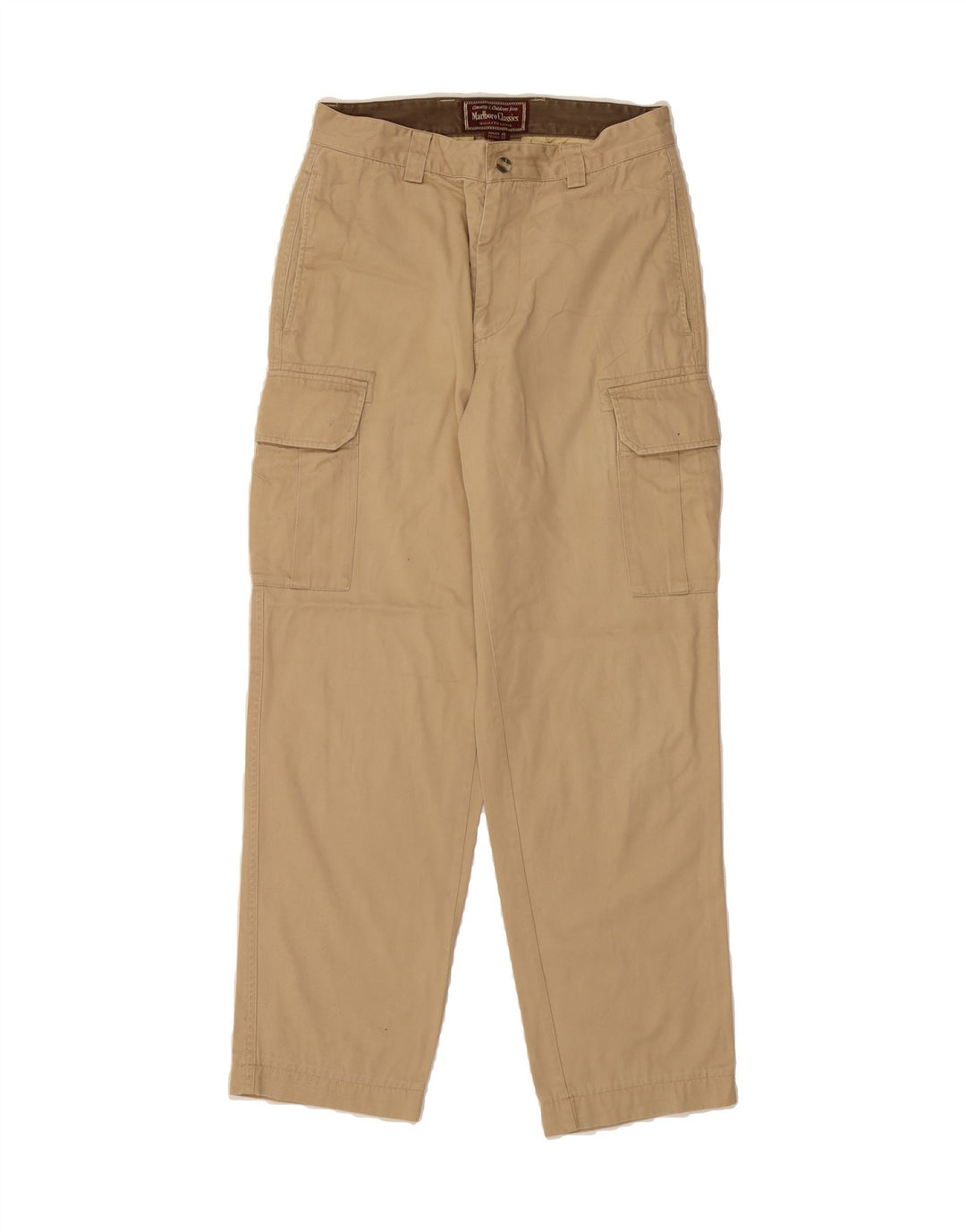 MARLBORO CLASSICS Mens Straight Cargo Trousers EU 46 Small W29 L29 Beige Vintage Marlboro Classics and Second-Hand Marlboro Classics from Messina Hembry 